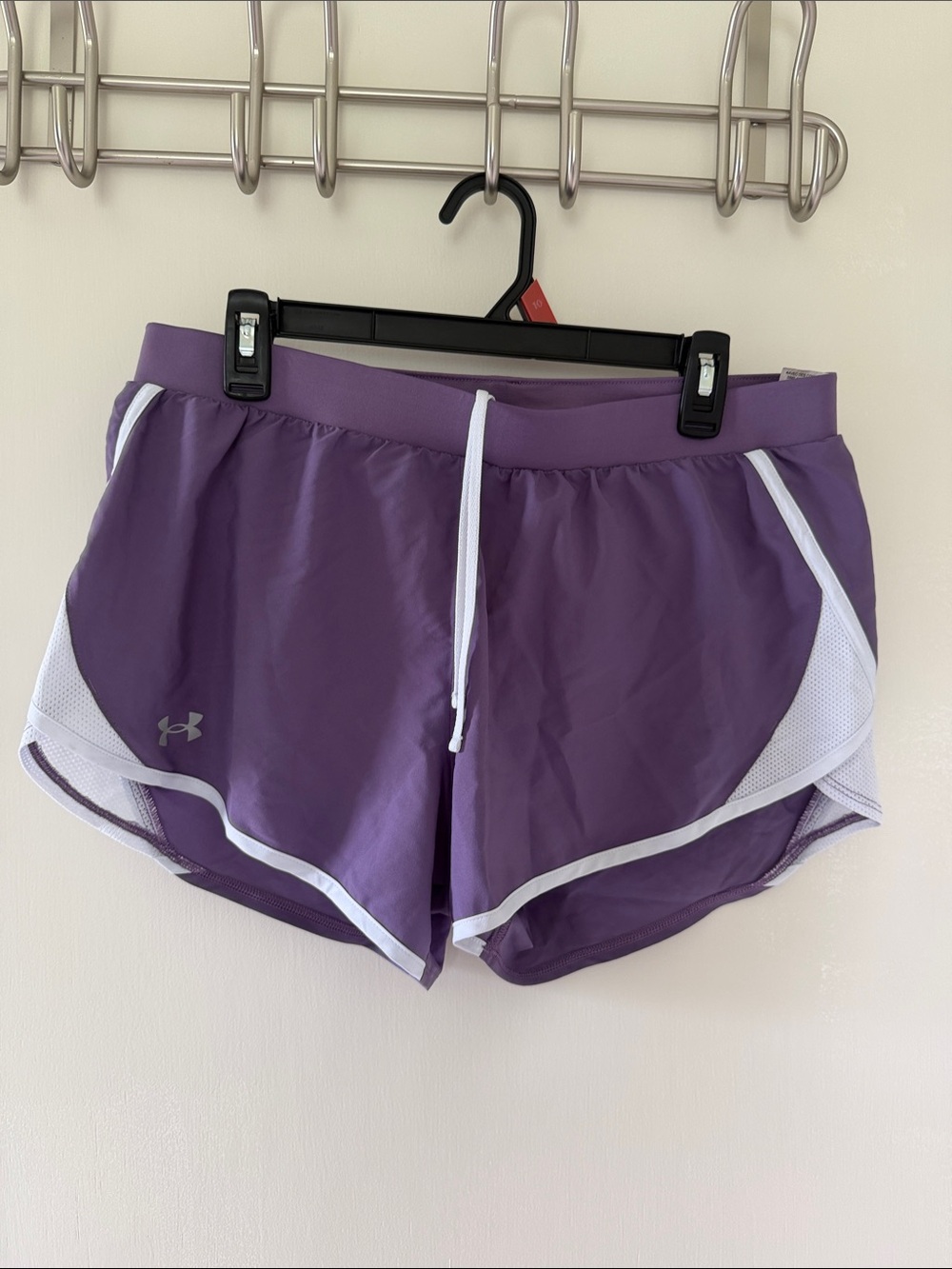 Under Armour Purple Women's Athletic Shorts with White Trim